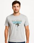 Mens New Zealand T-Shirt - Kiwi and Mountains