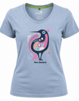Womens New Zealand T Shirt - Embroidered Kiwi