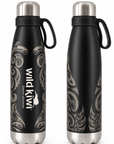 Black Kōwhaiwhai Insulated Drink Bottle