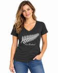 Womens New Zealand T-Shirt - Silver Fern