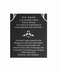 black insulated drink bottle with Maori design, Kia Kaha New Zealand