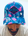 New Zealand Cap-Ferns and Flowers-One size fits all