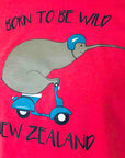 Childrens New Zealand T Shirt-Born to be Wild-100% Cotton