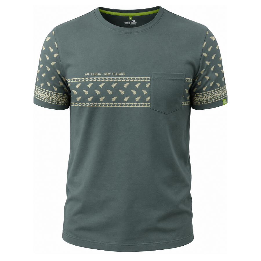 Mens New Zealand T-Shirt - Silver Fern
