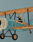 Mens New Zealand T-Shirt - Kiwi Bi-Plane