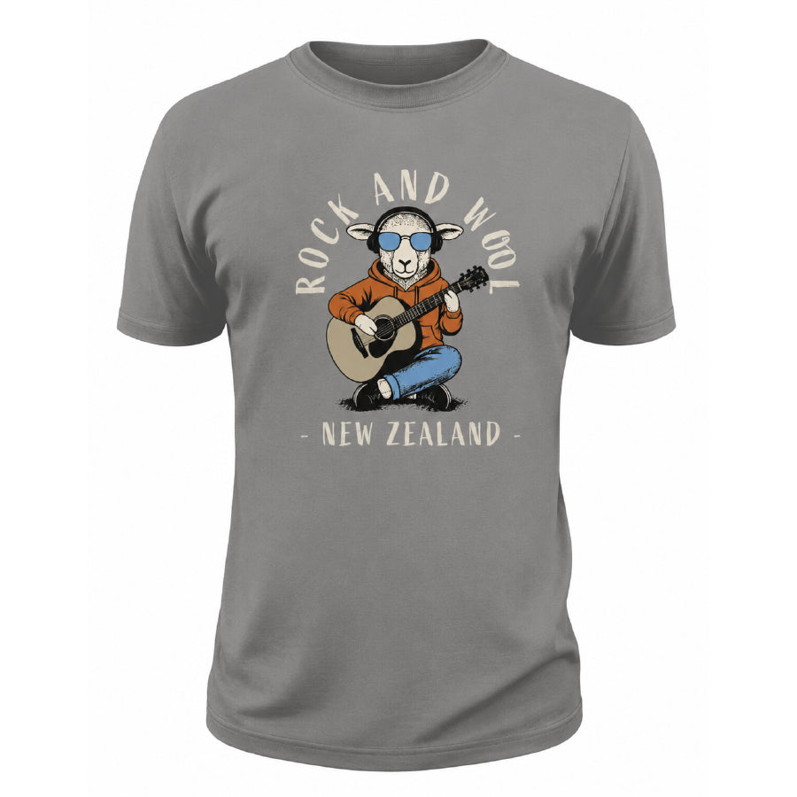 Mens New Zealand T Shirt - Rock &amp; Wool