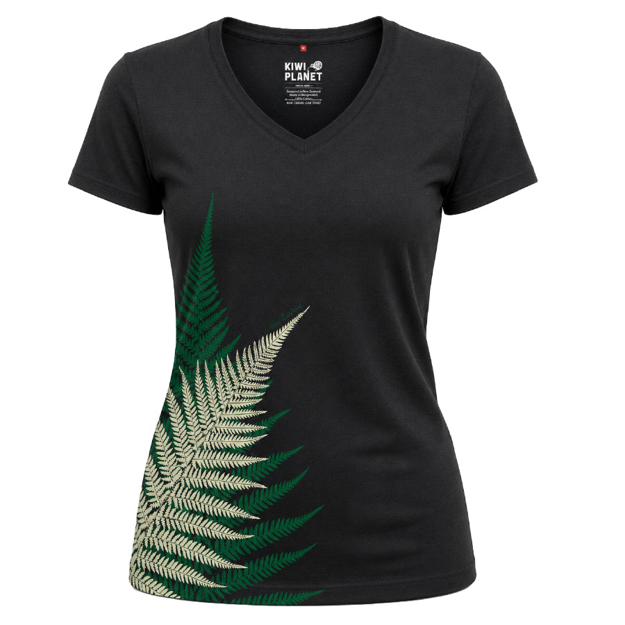 Womens New Zealand T Shirt - Silver Fern