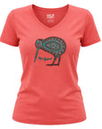 Womens New Zealand T Shirt - Batik Kiwi