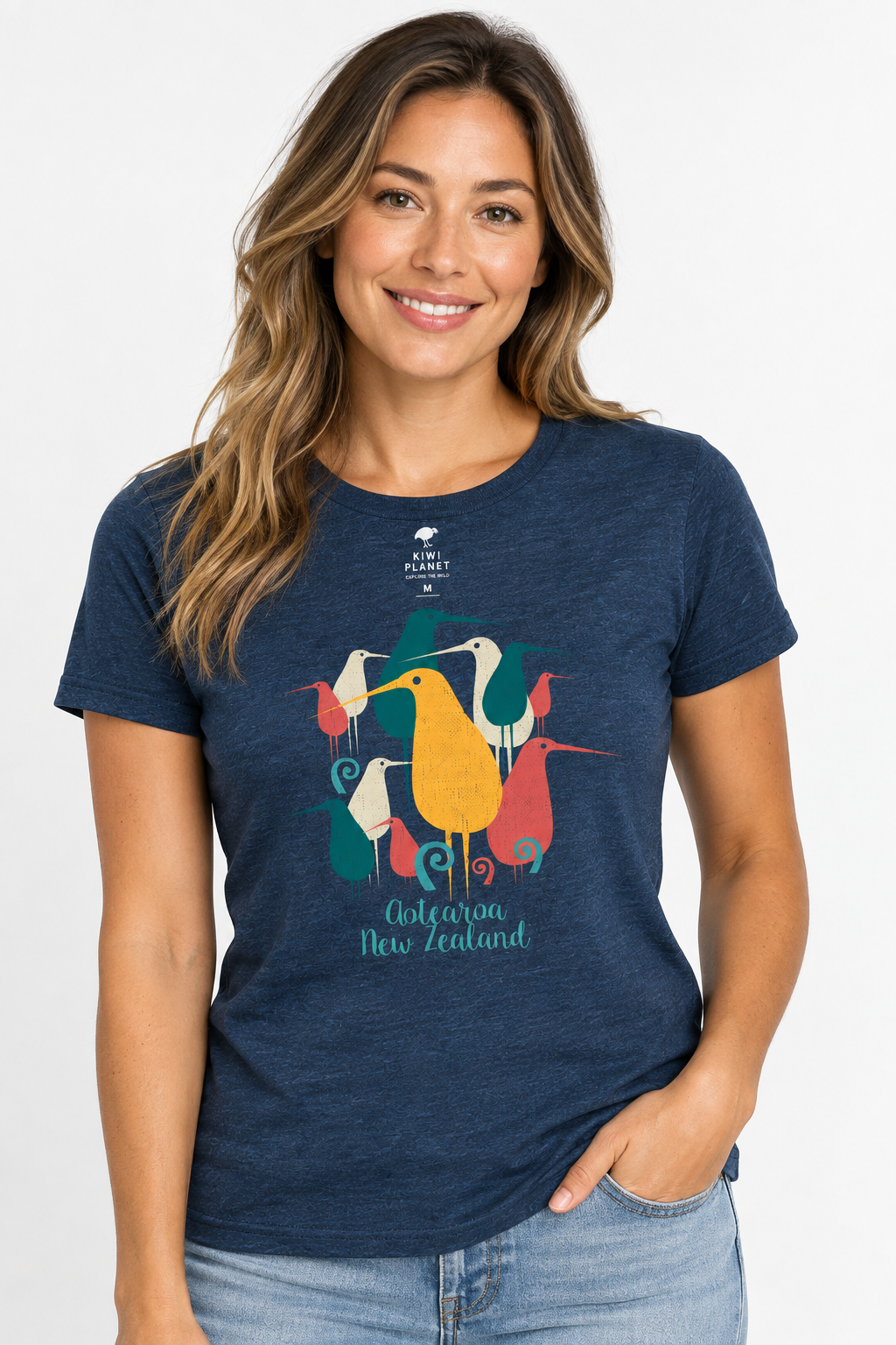 Womens New Zealand T-Shirt - Aotearoa Kiwi
