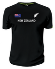 Mens New Zealand T Shirt - New Zealand Flag and Silver Fern
