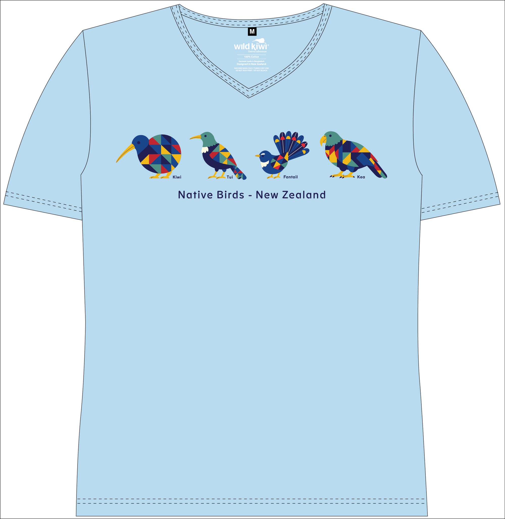 Women's New Zealand T Shirt - Native Birds