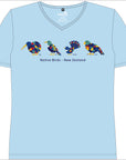 Women's New Zealand T Shirt - Native Birds