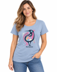 Womens T-Shirt - Embroidered Kiwi