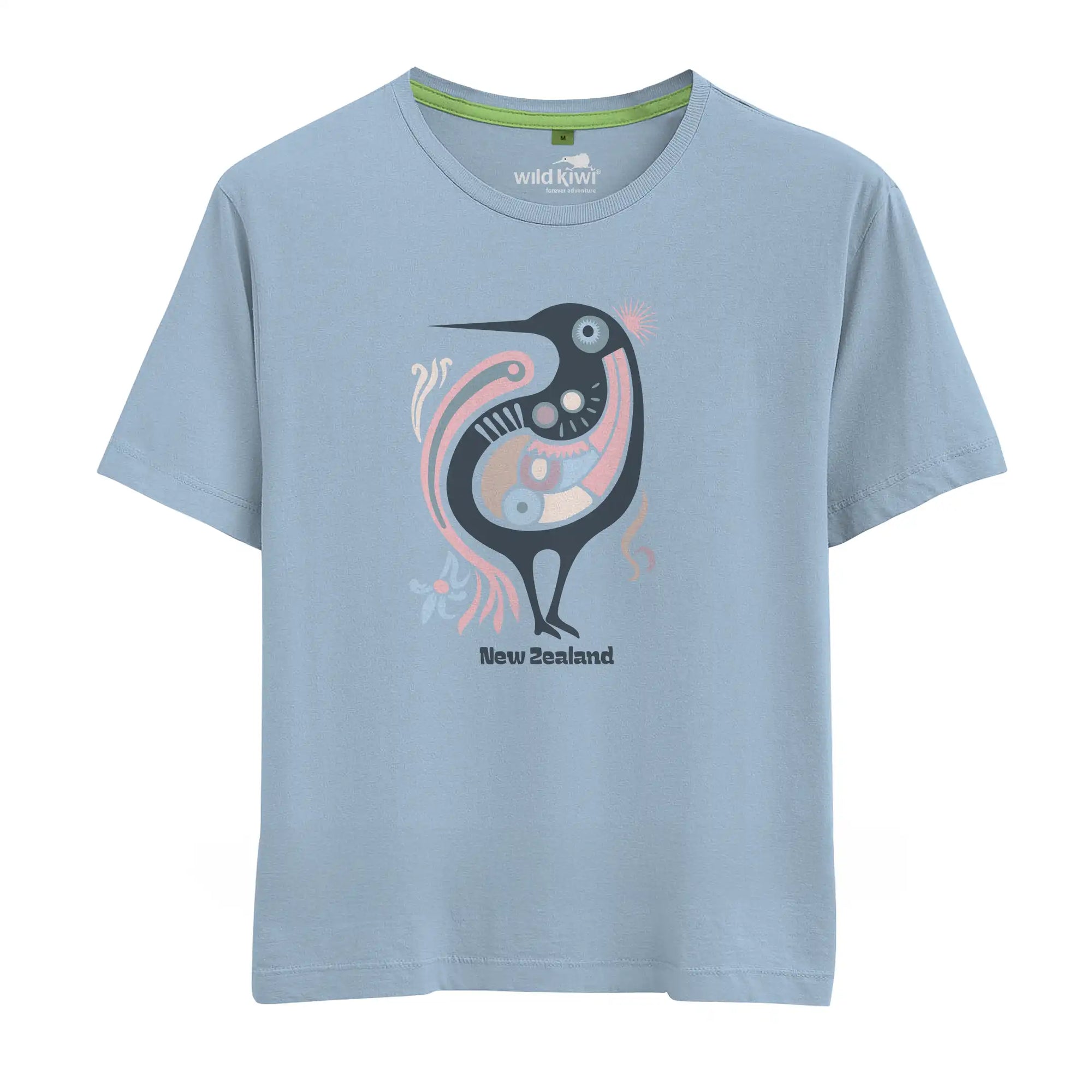 Womens New Zealand T Shirt - Embroidered Kiwi