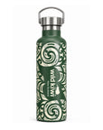 Green Kōwhaiwhai Insulated Drink Bottle