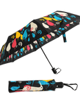 Retractable Umbrella - Retro Kiwi