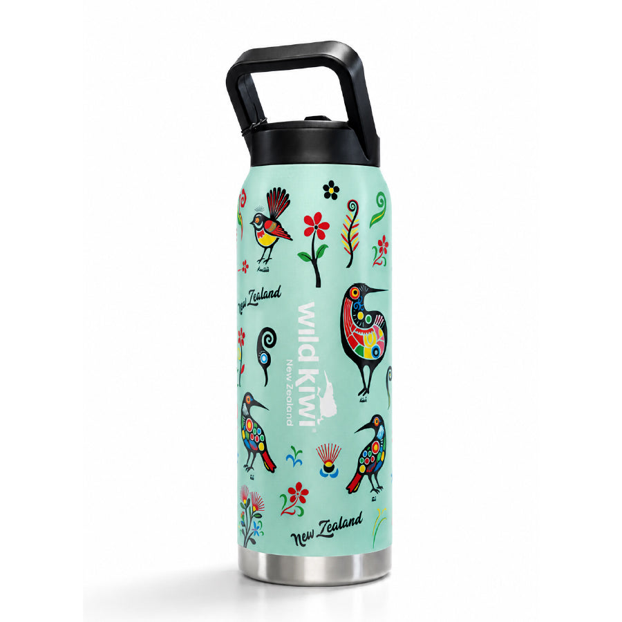 NZ Bird Icons Insulated Drink Bottle