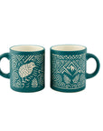 Kiwi & Mountains Engraved Espresso Mug Set of 2