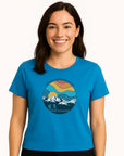 Womens New Zealand T Shirt - Circle Mountains