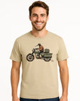 Mens New Zealand T Shirt - Motorbike Kiwi