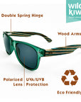 Wild Kiwi Wood Polarised Sunglasses for men and women