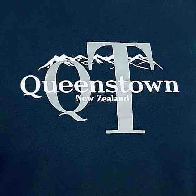 Mens New Zealand T Shirt-Queenstown-!00% Cotton