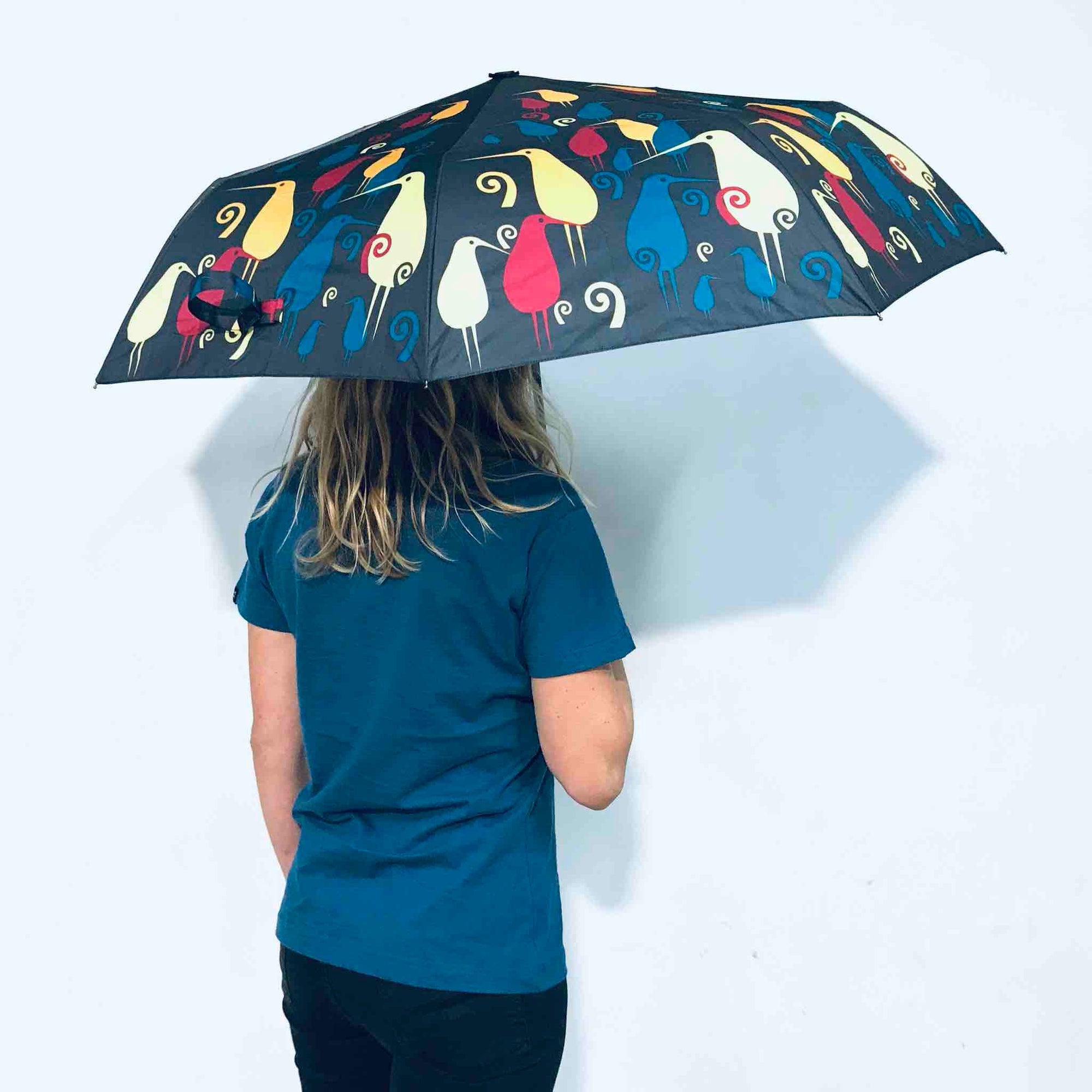 Retractable Umbrella- Wild Kiwi-Ideal for travel