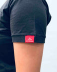 women's black new zealand t-shirt wth feather design - kia-kaha nz