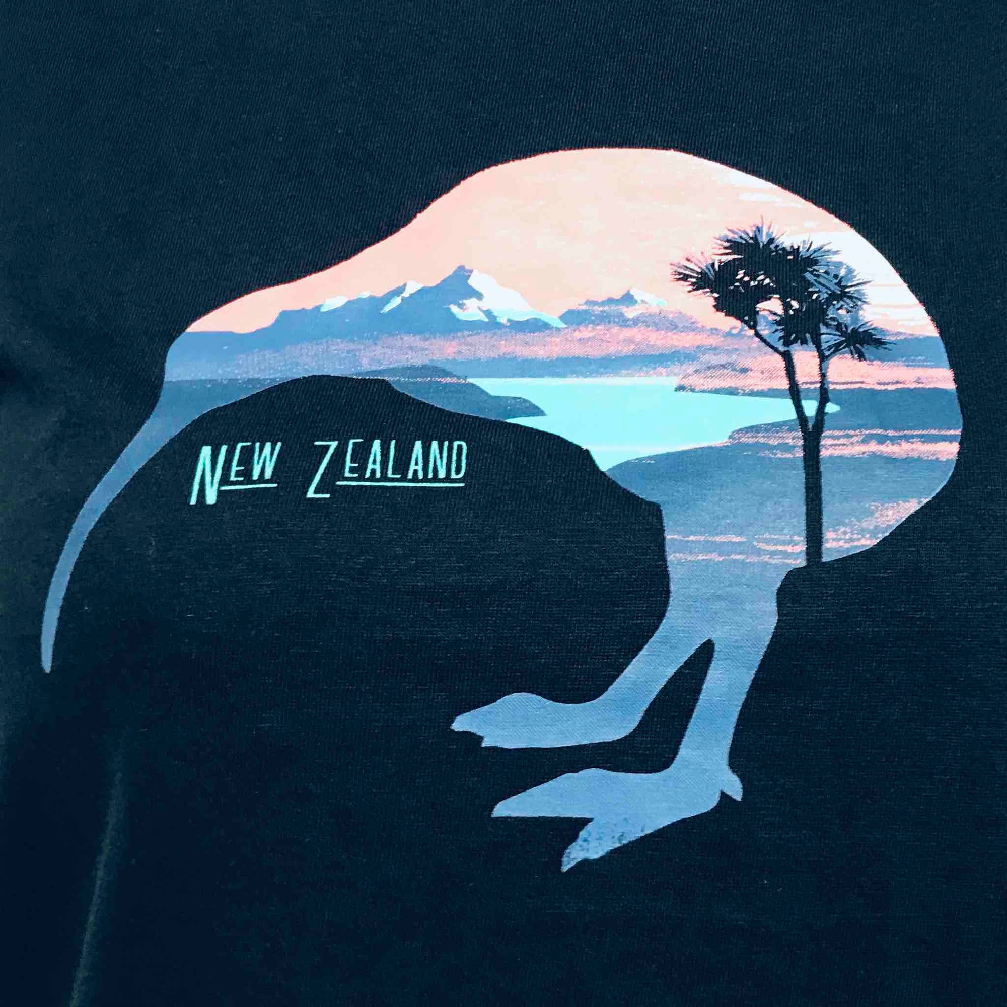 Womens New Zealand T Shirt-Kiwi-100% Cotton